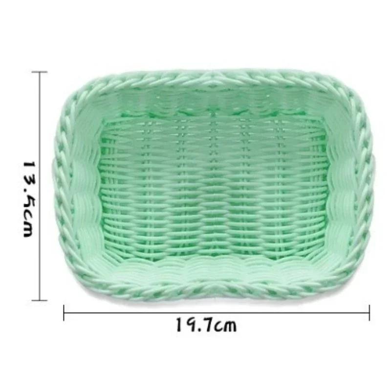 Home Storage Cute Basket Desktop Photo Props for Household Storage Decoration Sweet Color Basket Nordic Style Fruit Storage Tray
