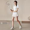 Yuebu Women's V-Neck Quick-Dry T-Shirt & Skirt Sports Set