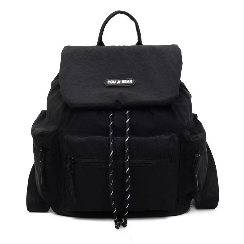 Women Casual Backpacks Large Capacity Nylon Shoulder Bag College Student Schoolbags Solid Lightweight Mochilas