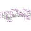 Outdoor Sofa Set 10 Pcs Natural & Anthracite