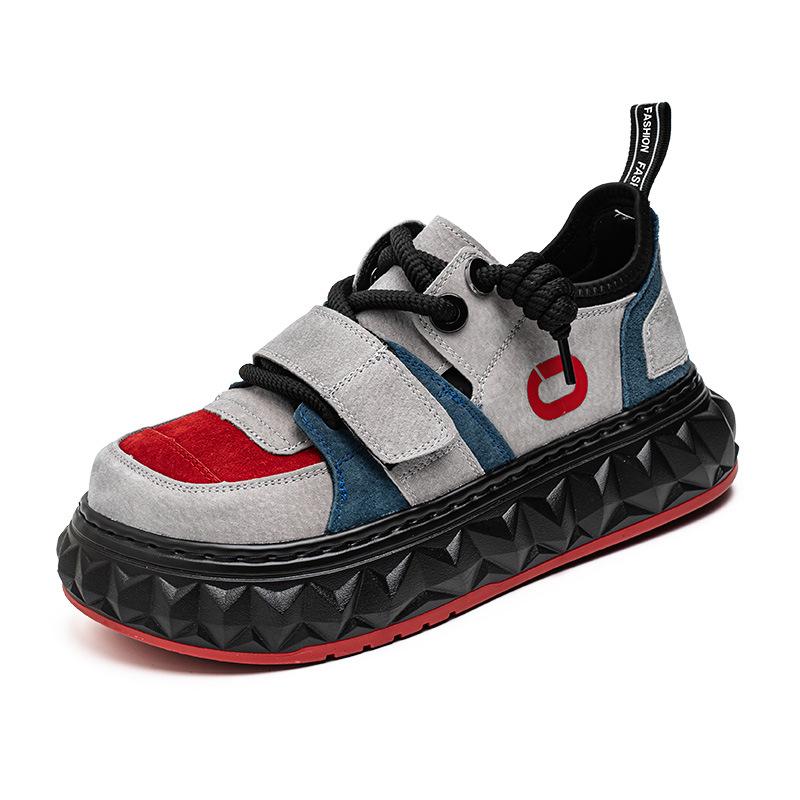 

Men s Sports Shoes Fashion Designer Tire Sole Running Shoes Teenagers Thick-soled Low-top Casual Super Fiber Trendy Sneaker 44