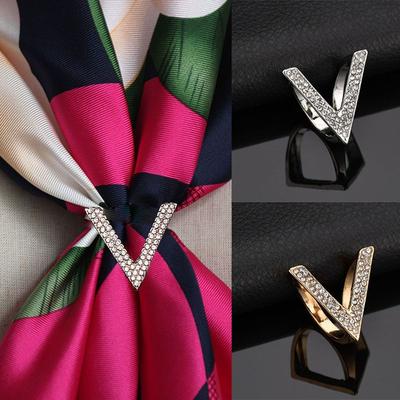 Romantic Scarf Clip Inlaid Rhinestone Fashion Accessories Brooch Shawl Buckle Jewelry Scarf Ring