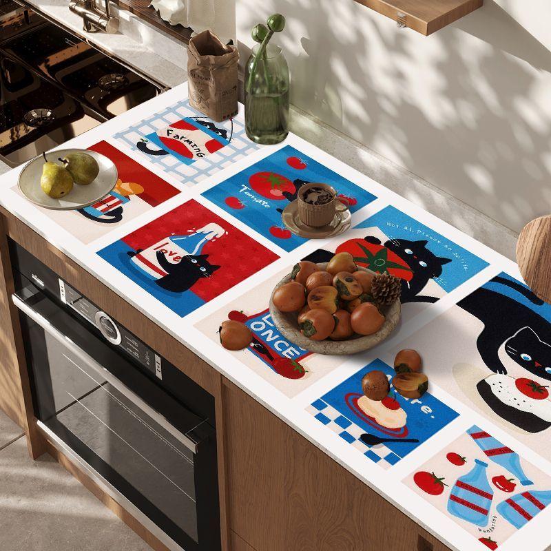 Дренажный коврик для кухонной столешницы, Впитывающий коврик для раковины, Коврик из диатомита, Быстросохнущий нескользящий коврик для ванной комнаты 60*100cm