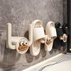 1pc Cute Wall-Mounted Slipper Hooks - No-Drill Bathroom & Bedroom Organizer, Scandinavian Style Durable Plastic Hooks with Macaron Color Options