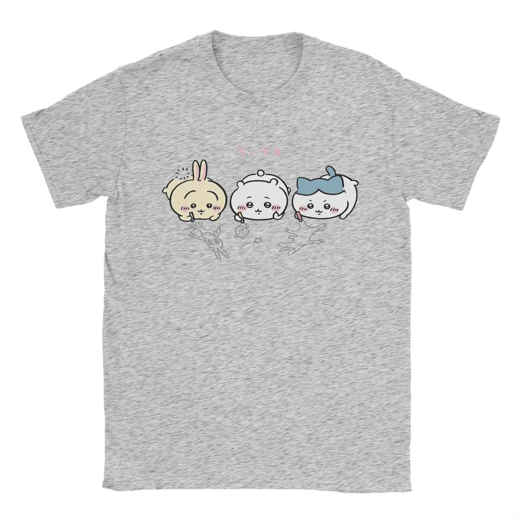 Miniso Chikawa Zeichen T-Shirt Herren Damen Baumwolle Erstaunliches T-Shirt Rundhals Cartoon Niedliches T-Shirt Kurzarm Oberteile S3XL