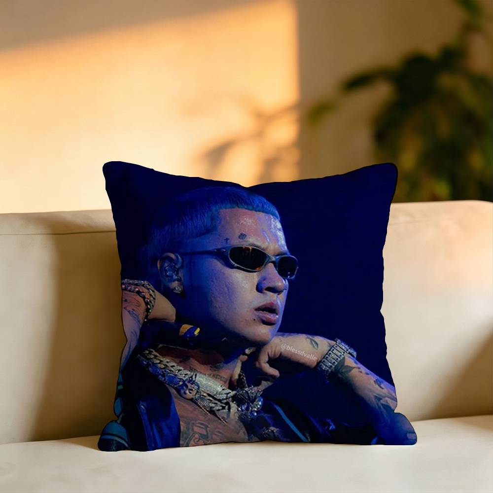 Colombian Rapper BBlessdd Pillow Case Square DoubleSided Sofa Cushion Cover Bedroom Bedside Pillow