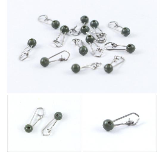 20Pcs Fishing Line Sinker Lock Snaps Fishing Clips Small Mini Design Easy To Carry Freshwater Stainless Steel Snaps Fishing Tackle