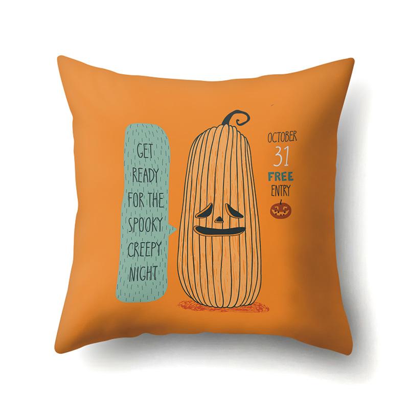 Halloween Pillowcase Car Waist Pillow Pumpkin Sofa Cushion Cover Office Home Living Room Pillowcase