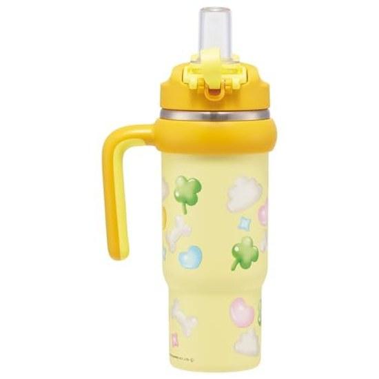 Skater Straw Tumbler 830ml Insulated Cold Handle 2WAY Direct Drinking Sanrio Pompompurin Puffy Balloon STSTB9-A