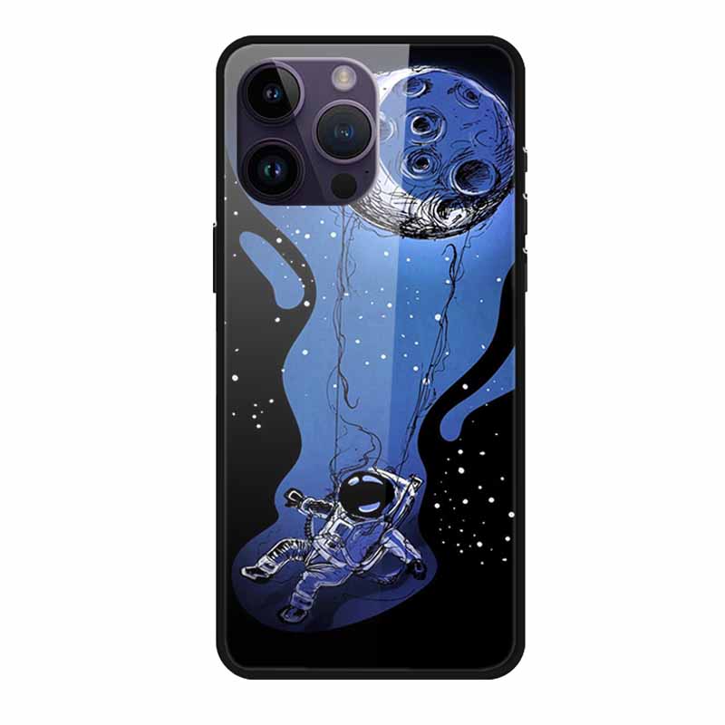 Tempered Glass Case For iphone 15 Pro Max Case Hard Glass Back Cover Soft TPU Bumper For iphone 16 Pro Max Phone Case 16Pro Max
