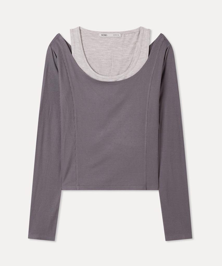 MIXXO Layered Long Sleeve T-Shirt_Miwlwg301A