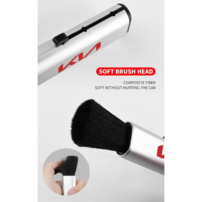 Car Cleaning Brush Soft Bristles Retractable Dust Removal Brush For KIA Rio Ceed Sportage Cerato Soul Sorento K2 K5 Flip