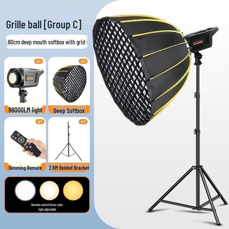 2025 Pro Streaming Beauty Fill Light with Parabolic Softbox Grid