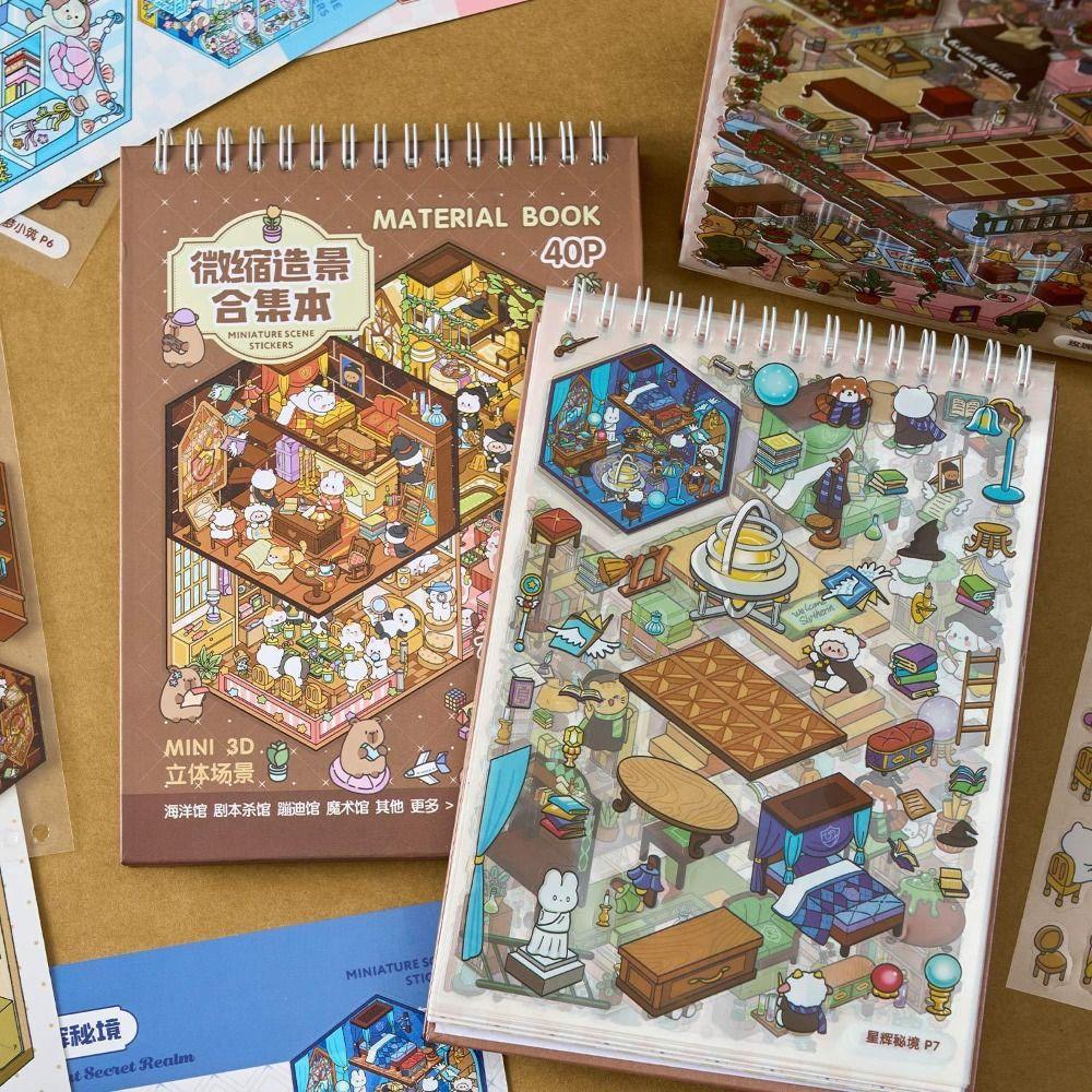 Dream Town 4.0 Series Scene Sticker Book Landscape Stickers Cottages Quiet Book  Scrapbooking