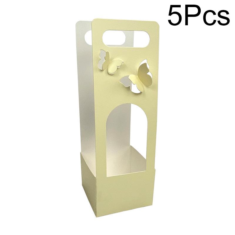 1pc Flower Packaging Oval Held Box Beautiful Home Decor Three-dimensional Cardboard Hollow Butterfly Birthday Gift