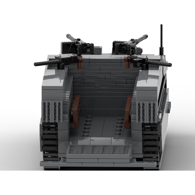 LVT-4 Modern Military Tanks Model MOC Building Bricks War Equipment Modular Technology Gifts Holiday Assemble Children Toys Suit
