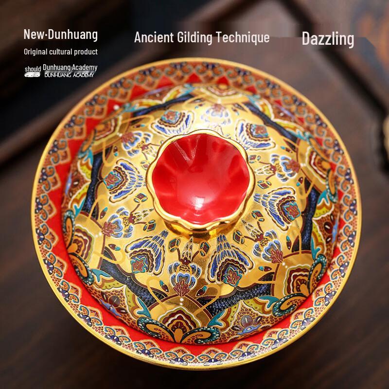 Gongli Dunhuang Gilded Ceramic Tea Set
