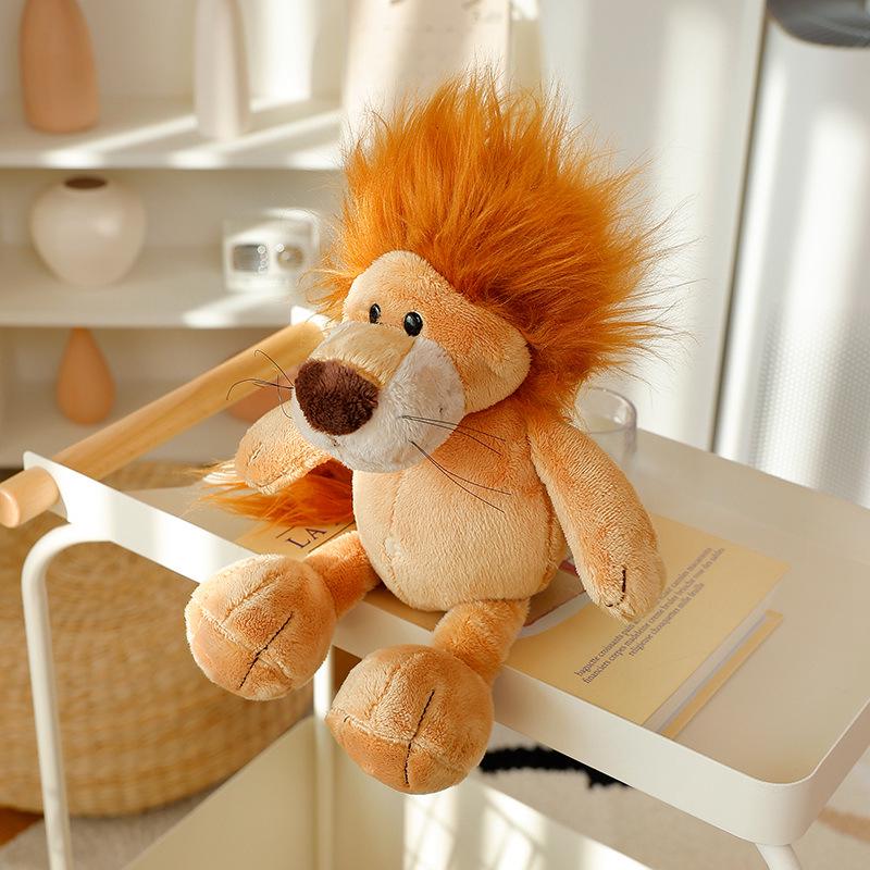 Orman Hayvanları Peluş Oyuncaklar - Aslan, Fil, Goril, Geyik Bebekler - Hayvanat Bahçesi Hediye Koleksiyonu