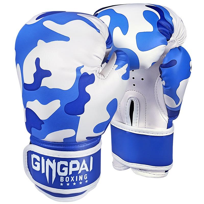 High Quality Children Boxing Gloves Pu Leather Cheap Boxing Glove Accept Custom 4oz синий