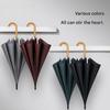 Semi-automatic Straight-handle Umbrella Reinforced Wind-resistant Solid Wood Curved Handle Long-handled Business Golf Umbrella