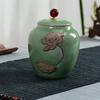 Ceramic Tea Jar Chinese Food Storage Container Easy To Clean Sealed Pot  Kitchen Canisters