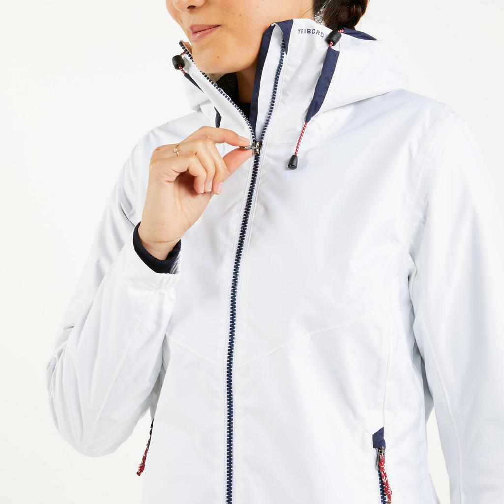 DECATHLON TRIBORD SAILING 100 Outdoor Zippered Long Sleeve Warm Rain Jacket Women's