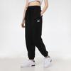 Puma Relaxed Embroidered Logo Drawstring Loose Breathable Cuffed Sweatpants Knitted Sports Pants Women Bottoms Black 532284-01