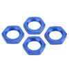 4PCS 17mm Aluminum Alloy Wheel Hex Hub Nut for 1 8 RC Model Car Upgraded AccessoryBlue