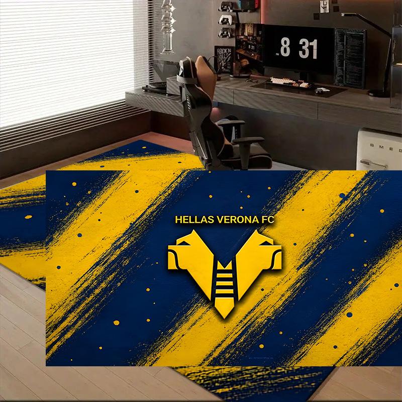 1PC Hellas-Verona Football Club Floor Mat for Living Room, Game Rooms, Office, Bedroom, Office Floor Mat Playful Design, Christmas fan gifts