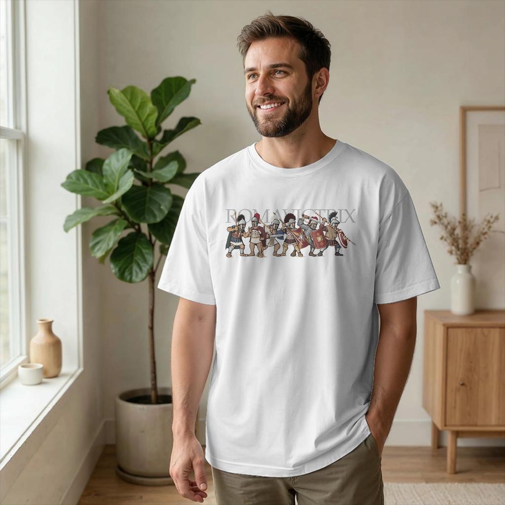 Roman Legion Soldiers Centurions of the Empire T-Shirt Men Pure Cotton Tees Round Neck Short Sl