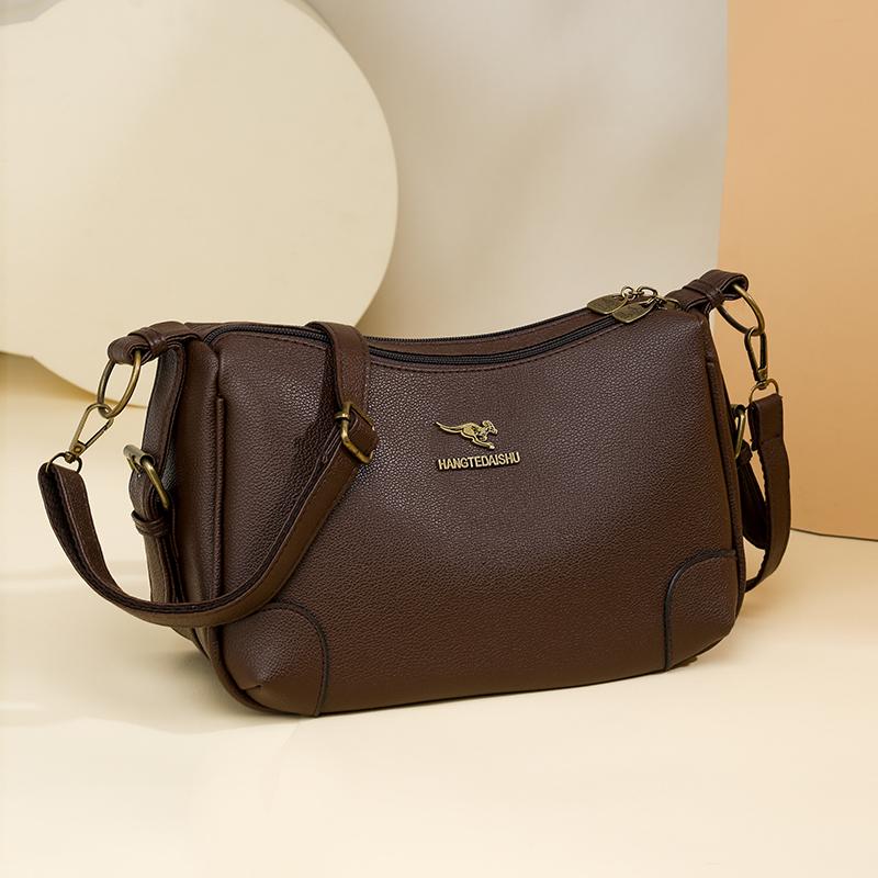 Solid Color Shoulder Bag Women's Bag Large Capacity Small Square Bag Commuter Crossbody Bag