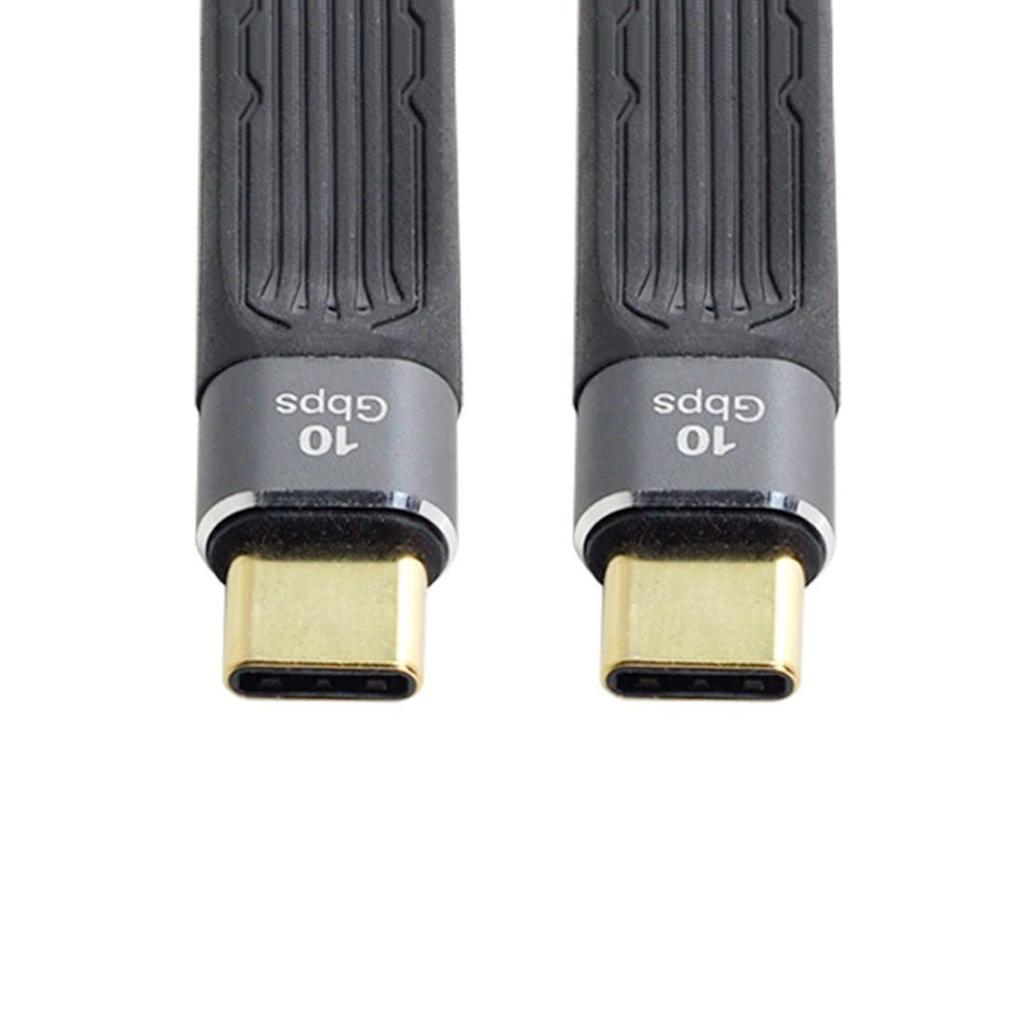 chenyang Male to Male USB 10Gbps 65W 3A Flat Slim FPC Data Cable for Laptop Mobile 13cm USB-C Type-C USB-C 3.1 & Phone,