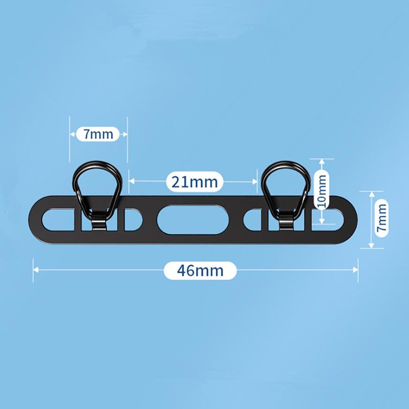 Ultra Thin Metal Mobile Phone Lanyard Patch Stainless Steel Card Anti Lost Hanging Rope Tab Double Buckle Replacement Gasket