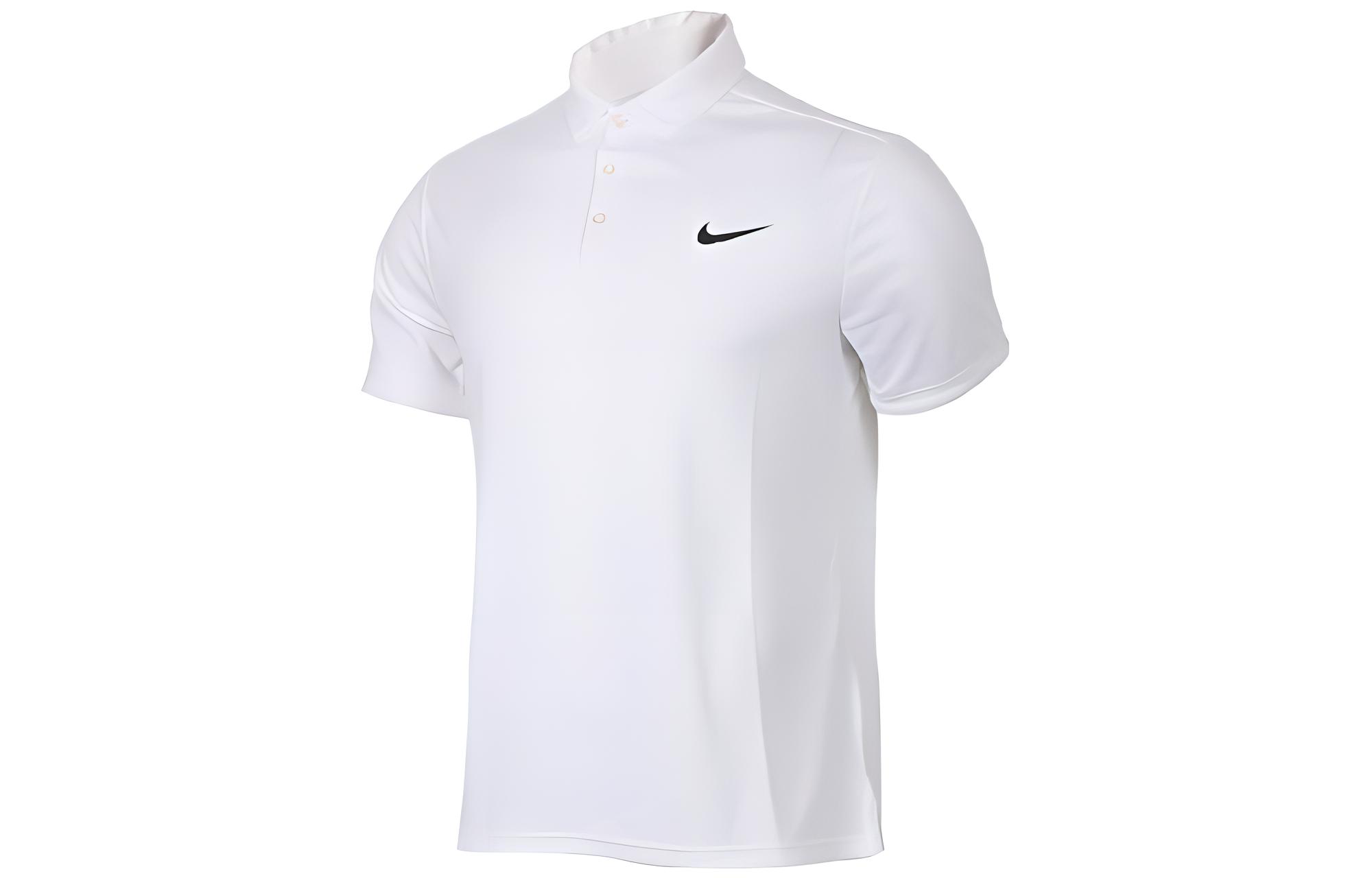 Nike Polo Shirts Men s White Polo Collar Moderate Straight Fit 830850-103 L