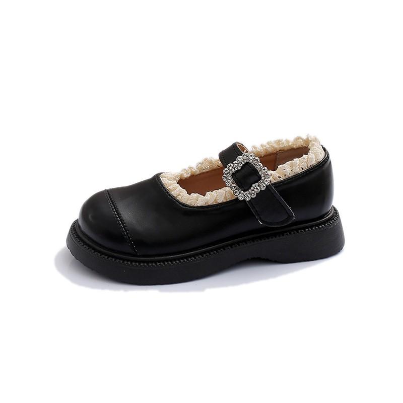 Girls Black Mary Jane Shoes Formal Occasions Soft Sole Comfortable Princess Style School Dress