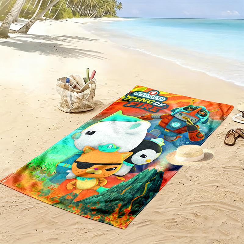 Octonauts Print Beach Towel, Large Soft Quick Dry Towel for Beach Camping Swimming