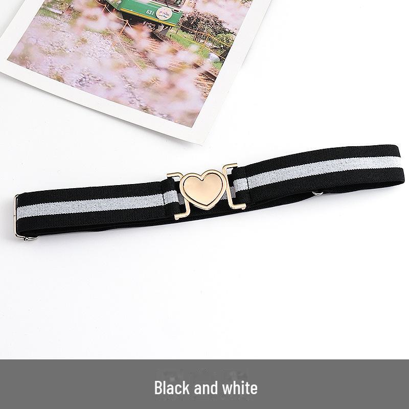 Unisex Adjustable Elastic Braided Canvas Belt with Alloy Buckle