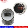 2" 52mm Digital Water Level Gauge with Red LED Backlight 0-190ohm Water Tank Level Indicator for Boat RV Car 12V/24V Ized