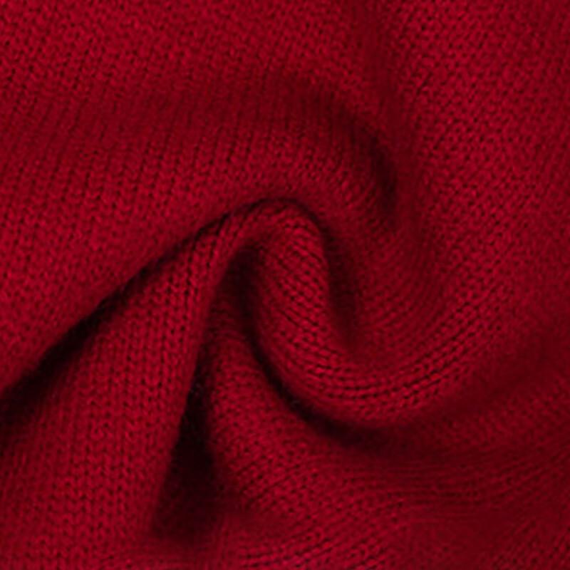 MIIOW Men's V-Neck Scarf Collar Knitted Sweater