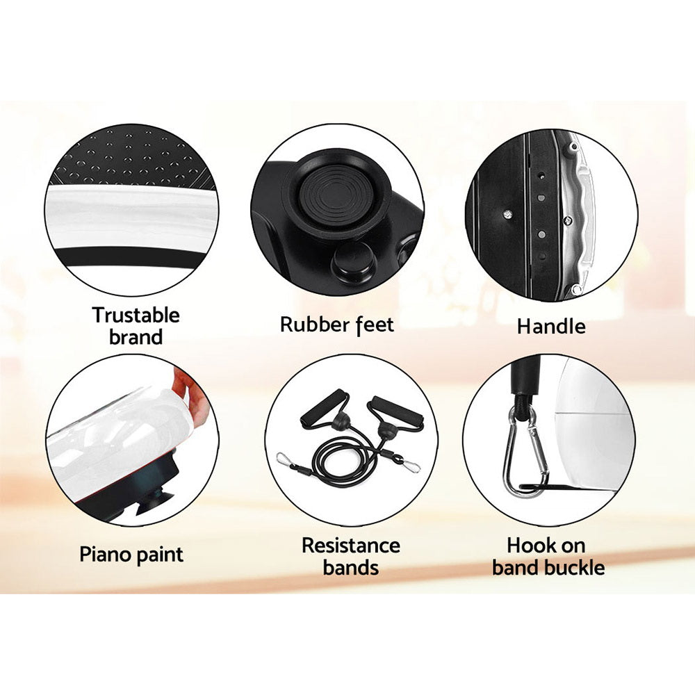 Vibration Machines Everfit Vibration Machine Plate Platform Body Shaper Home Gym Fitness White