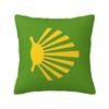 Camino De Santiago Symbol Yellow Scallop Shell Square Pillowcase Cushion Cover Pillow Case Throw Pillow Cover for Home Sofa