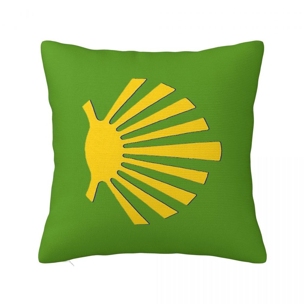 Camino De Santiago Symbol Yellow Scallop Shell Square Pillowcase Cushion Cover Pillow Case Throw Pillow Cover for Home Sofa