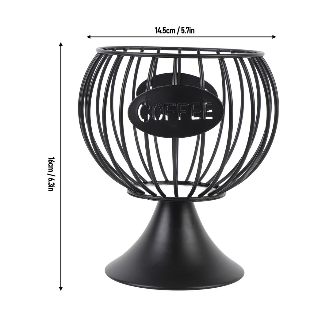 Kaffee Kapsel Korb Beschwerter Boden Eisen Modern Kaffeekapselhalter für Zuhause Schreibtisch Ornament