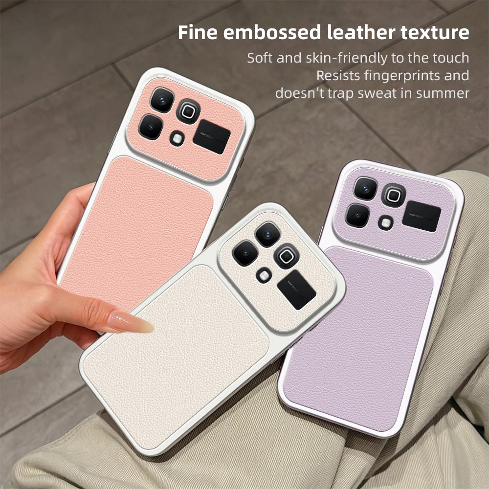 For Infinix Note 60 Pro Case Infinix Note60 Cover Infinix Note60 Ultra Leather Case Luxury Lens Protect Matte leather Back Cover