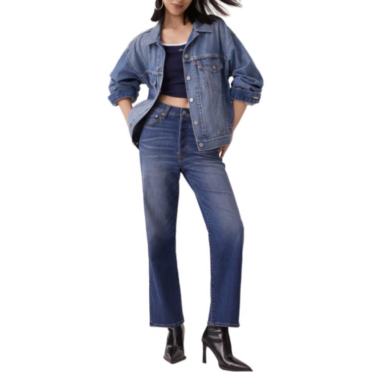 Levis Casual Comfortable Simple Versatile Single-Breasted Long Sleeve Denim Jacket Women jackets 0052P-0000