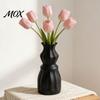 Light Luxury Home Ornament 3D Printed Flower Vase, Modern Decorative Minimalist Container, Versatile Decor for Office Table Floral Arrangement Holder