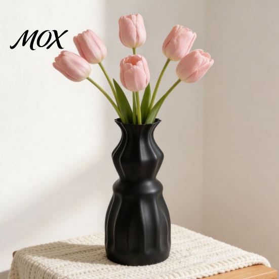 Light Luxury Home Ornament 3D Printed Flower Vase, Modern Decorative Minimalist Container, Versatile Decor for Office Table Floral Arrangement Holder