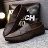 Soft Black Round Toe Loafers Men's Leather Shoes Moccasin Male Casual Shoe Flat Low Price Footwear Offer Fashion 2025 Pu Elegant