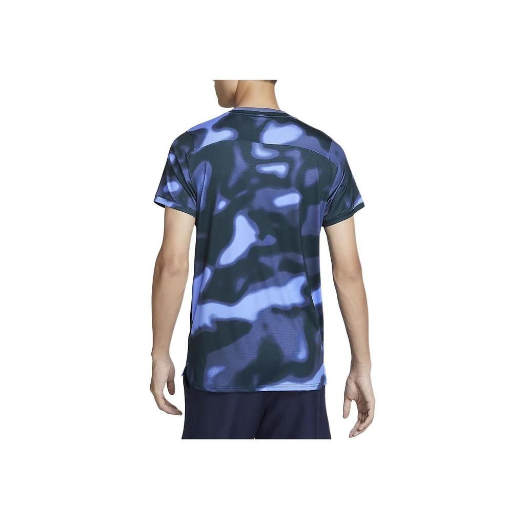Nike Dri-Fit Casual Round Neck Quick-Dry Short Sleeve T-Shirt Men Tops Blue Black FQ2109-494