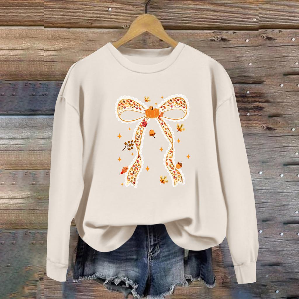 Women  Tops Women's Long Sleeve Sweatshirt Casual Crewneck Loose Fit Pollover Fleece Tops